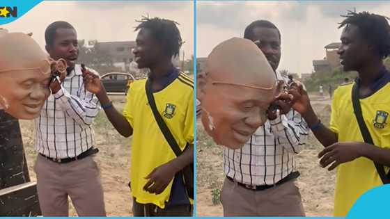 Akufo-Addo: Ghanaian man cries out as statue of former president gets demolished