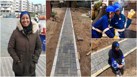 29-year-old lady uses 'pure' water rubber to make interlocking tiles that last long, many react