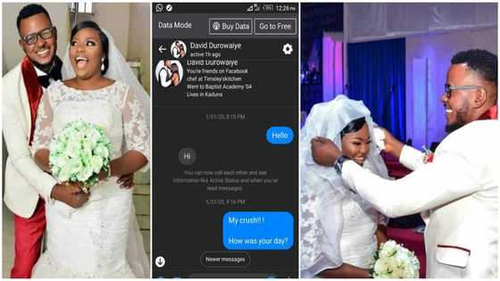 I texted him first, refused his proposal: Pretty lady shares chat as she weds crush after sliding into his DM