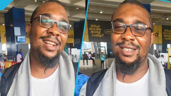 Wife celebrates Nigerian husband after travelling for the first time with his Ghanaian passport