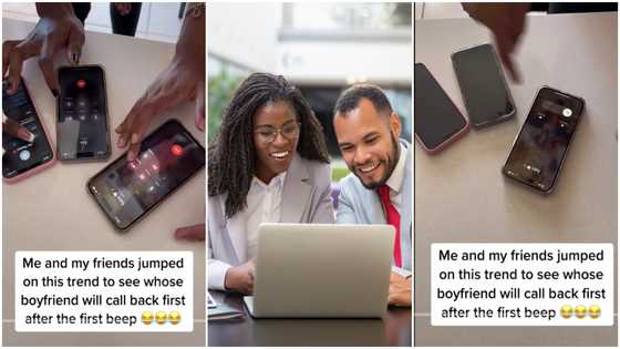 3 ladies "flash" their boyfriends in a contest to see whose man will call first