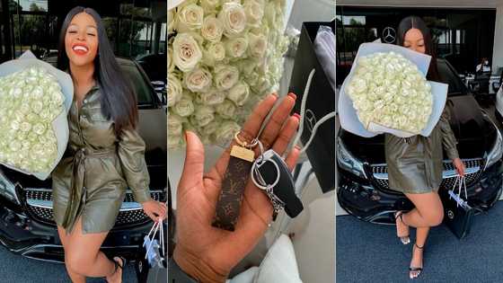 Boss lady: Young Youtube star fulfils dream as she buys flashy Mercedes Benz, drops stunning photos