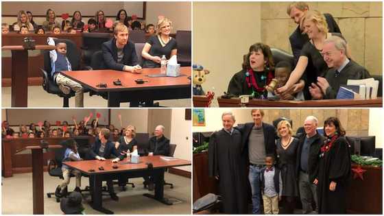 5-year-old invites all his classmates to Court to celebrate his adoption