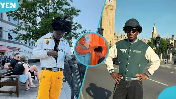 From carrying loads to London: Opoku Bilson's UK trip with Dr Likee leaves mum in tears