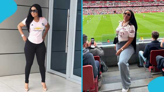 Serwaa Amihere goes to Emirates, peeps react to photos: “The jersey looks good on you”