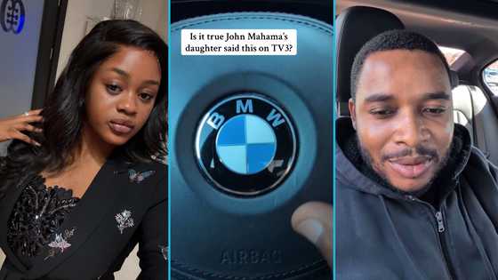 Twene Jonas blasts Farida Mahama for not loving him, flaunts BMW and brags in video: "Gyimifuo"