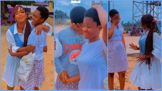 Aggrey: 2 juniors bid emotional farewell to school mother as she leaves campus after WASSCE, video trends