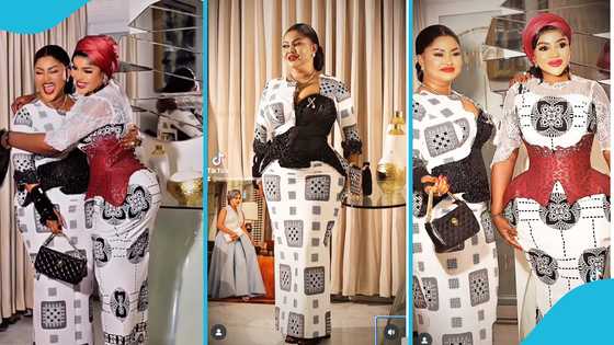 Nana Ama McBrown steals the spotlight at Maame Gold's dad's funeral with her GH¢10,000 Versace bag