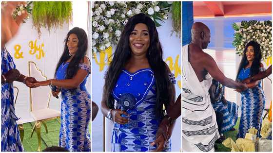 First video, photos drop as Angel FM's Yaa Kyeraa marries American 'borga' in a beautiful traditional wedding