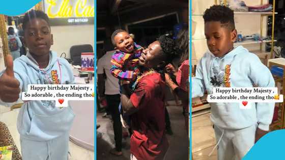 Shatta Wale's son's looks change drastically, resembles the dancehall musician in video