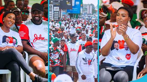 John Dumelo's wife, Gifty Dumelo ESQ, supports him at his campaign launch, lovely photos warm hearts