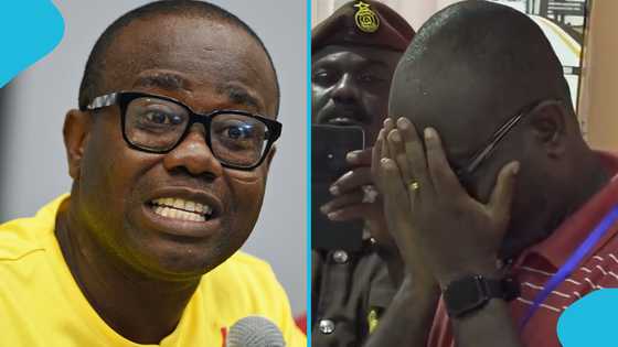 Former GFA president Kwesi Nyantakyi weeps during emotional visit to Nsawam Prison (video)