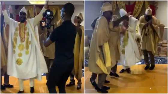 Groom and groomsmen "scatter" dancefloor with amazing steps, video goes viral