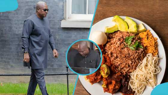Mahama visits popular waakye joint in UK, gets special treatment in viral video