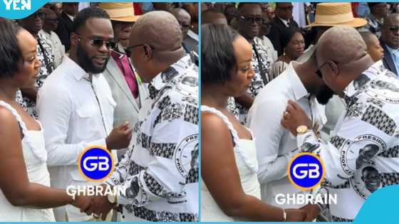 Mahama bonds with Atta Mills' son at the wreath-laying ceremony, video evokes joy