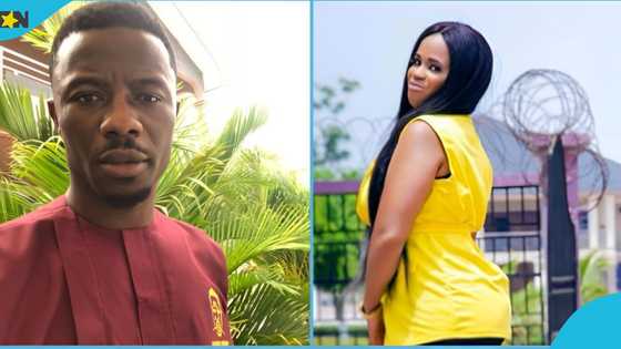 Kwaku Manu: Ghanaian lady professes love to Kumawood actor, denies being after his money, video