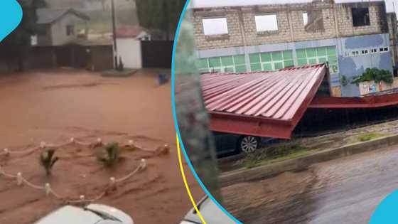 Accra: Heavy rainfall causes floods, blows roofs off buildings