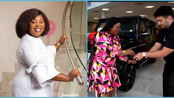Ghanaian woman buys brand-new Mercedes G-Class, peeps react: “I’ll come for a ride”