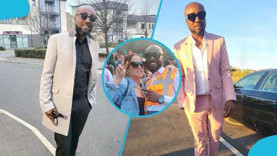 Popular Kumawood actor Nana Boakye Ansah spotted working with a UK security company