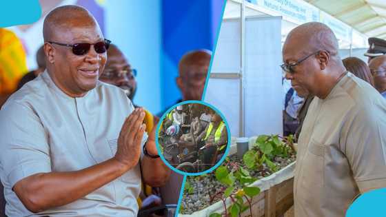 Mahama shows humility at public event, video of conversation with an elderly lady warms hearts