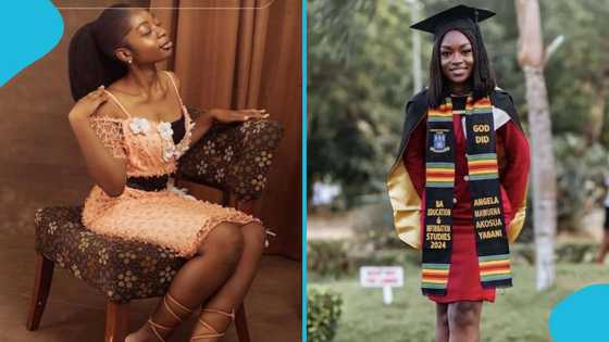 KNUST: Joana Yabani's beautiful sister who graduated from University of Ghana last week pops up
