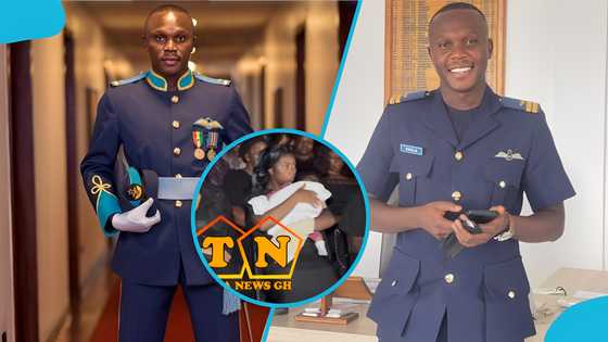 Peter Anala's widow appears at the GAF Candlelight vigil with their two-month-old baby