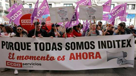 Zara owner Inditex workers protest after record profits