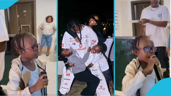 Stonebwoy's son Janam rattles patois like a Jamaican as he sings Stonebwoy's song