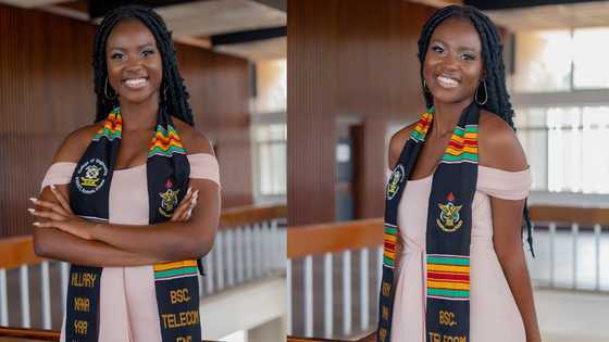 Gorgeous lady graduates as 2nd best Telecommunication engineering student at KNUST