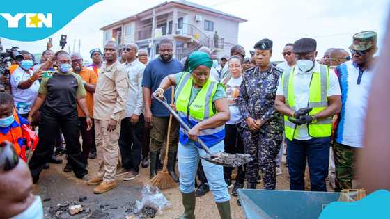 “We’re all involved in building our motherland”: Mahama and Jane Naana storm Accra in cleaning gear