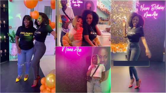 Beautiful videos pop up as Nana Aba Anamoah holds lavish champagne breakfast ahead of her big birthday party