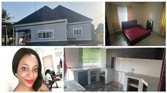 Money no be problem: Lady makes it big, builds house for parents, photos of mansion go viral; many react