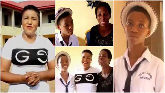 Joy as cleaner's brilliant daughter who scored 8As in JHS gets scholarship from SS1 to varsity