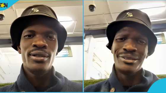 Ghanaian man rejoices as he becomes the first in his family to relocate abroad, weeps in video