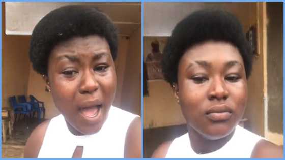 Ghanaian lady gets pregnant, cries as boyfriend denies he did it: "Should I report to the police"