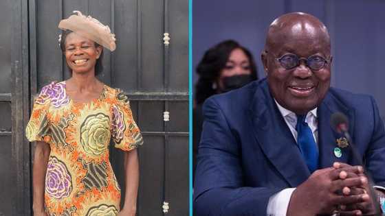 Woman presents a crate of eggs to Akufo-Addo, appreciates him for introducing free SHS