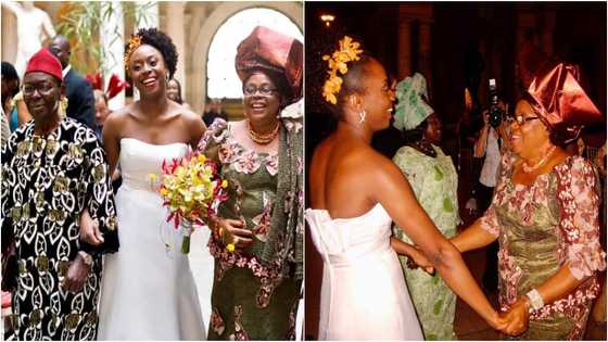 Both my parents walked me down the aisle; had my first dance with mum -Chimamanda Adichie