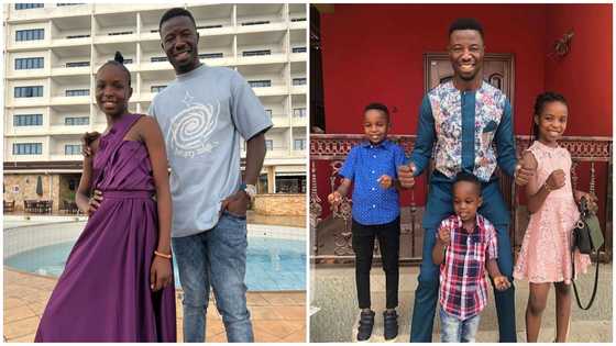 Kwaku Manu Flaunts His Beautiful Children In Adorable Family Photos; Takes Them To Fancy Hotel