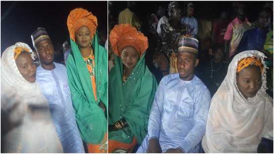 Adorable photos go viral as man marries 2 wives on same day in a beautiful wedding ceremony