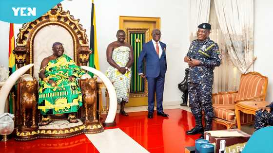 Policewoman faints while on duty during Otumfuo’s royal visit, video evokes sorrow