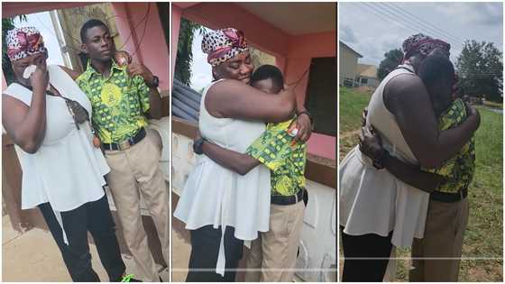 Mother weeps bitterly as her son heads for boarding school for the first time in video