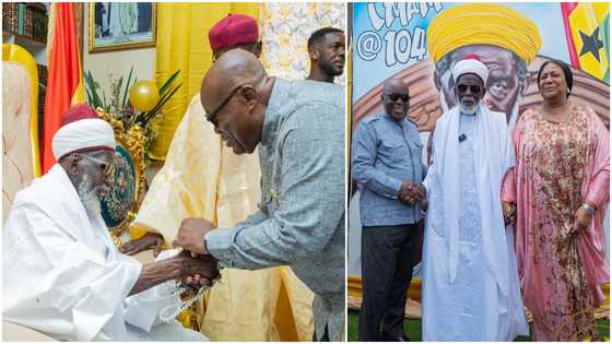 Chief Imam marks 104th birthday: Akufo-Addo and Rebecca visit Muslim leader in stunning photos