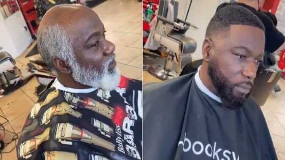 Video showing how man was transformed from "75" to "35" in barbershop heaps reactions online