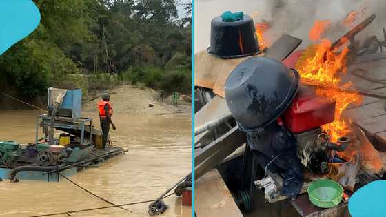 Philip Bawa Ajamujobe leads small-scale miners to destroy 80 Changfan machines on River Offin