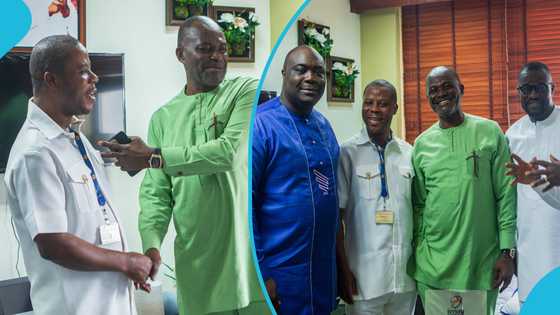 Kennedy Agyapong and Sylvester Tetteh seemingly make amends, seen laughing together after clash in Parliament