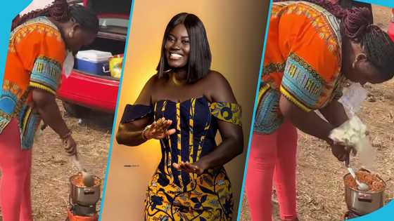 Afua Asantewaa's sing-a-thon: Woman carries portable stove to venue, cooks jollof while standing