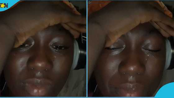 Ghanaian lady laments after using fees to start business, regrets and weeps in video