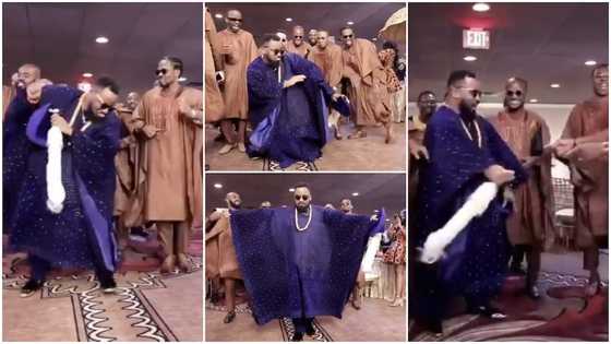 Groom displays classic dance moves at his wedding; groomsmen hail him in video