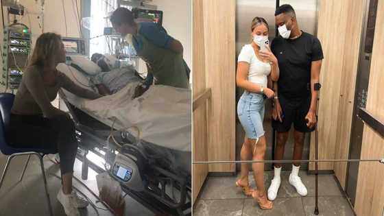 “God is great”: Man shares 'then and now' pics, bae stuck with him in hospital
