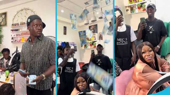 Jay Bahd sprays cash on his mum Mama Demon at her beauty shop opening, videos melt hearts